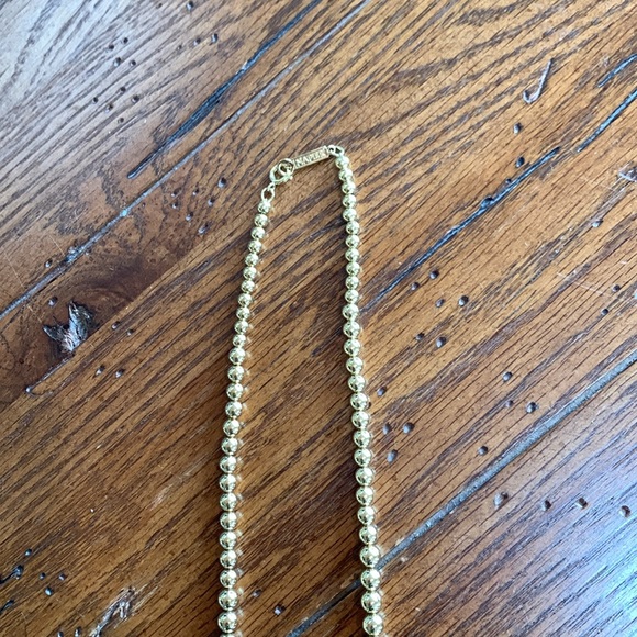 Napier Vintage Gold Tone Metal Beads Necklace 12” Strand Graduated Size Balls - Picture 5 of 8